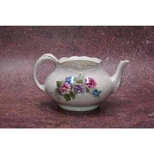 Crown Dorset Staffordshire England Floral Porcelain Teapot